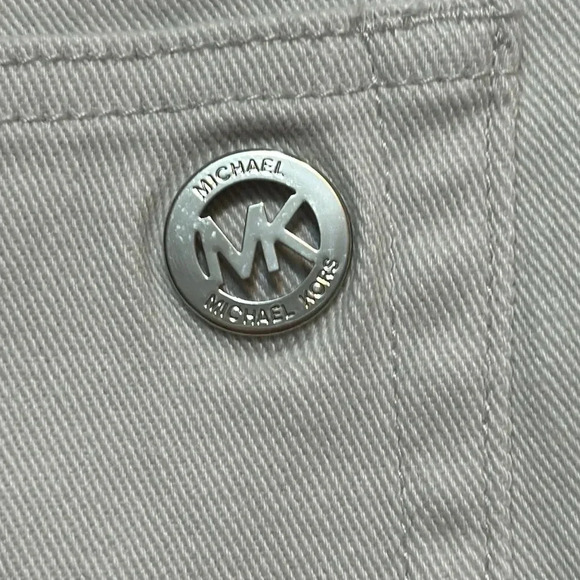 (sale) NWT Michael Kors MK Designer Women’s Jean Cropped Skinny Size 14 Aluminum - Picture 9 of 10